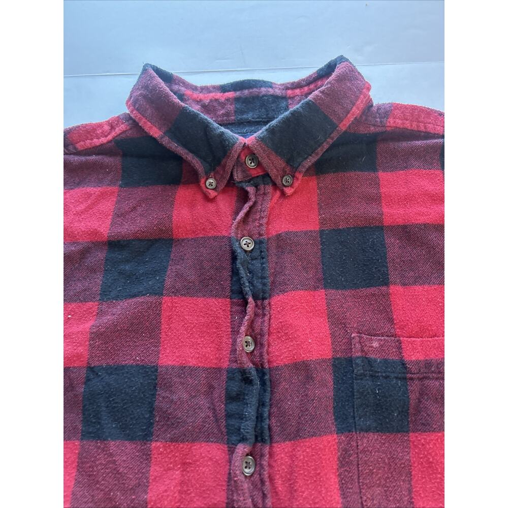 Croft&Borrow Red Pattern Button Up Flannel Size Xl - image 5